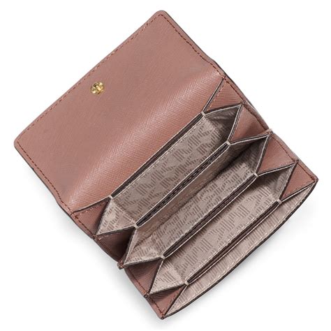 michael kors leather card case card holder|michael kors card holder wallet.